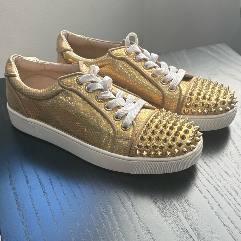 Christian Louboutin Vieira Spikes Orlato Flat Sneakers Size EU 38, US 7.5